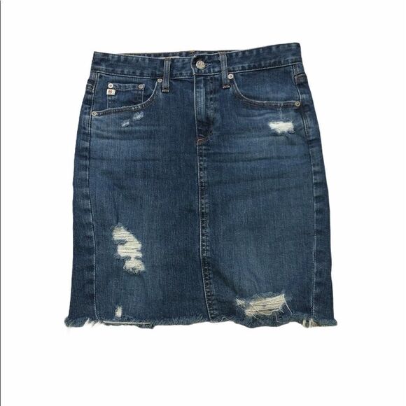AG Erin The Pencil Skirt Distressed - Picture 2 of 8
